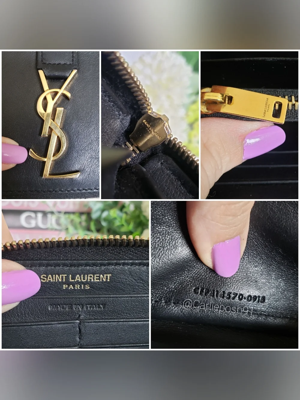 Authentic Pre-owned Yves Saint Laurent Zip Around Wallet - Picture 13 of 14